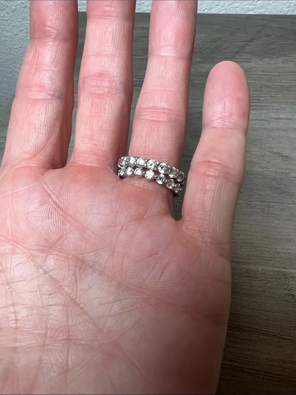 Italo Jewelry 4 Carat Cushion Cut Engagement Ring Infinity Set Size 4.5